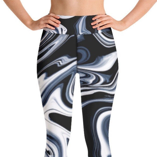 Marble Gym Leggings Etsy