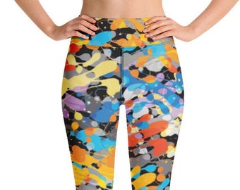 Colorful High Waist Yoga Leggings: Stretchy Athleisure Activewear