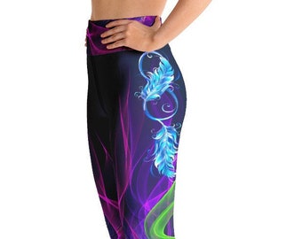 Leggings da yoga Techno Flame: abbigliamento sportivo a vita alta