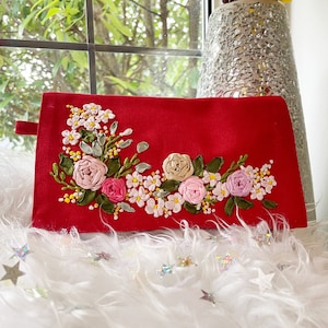 Hand- embroidered purse