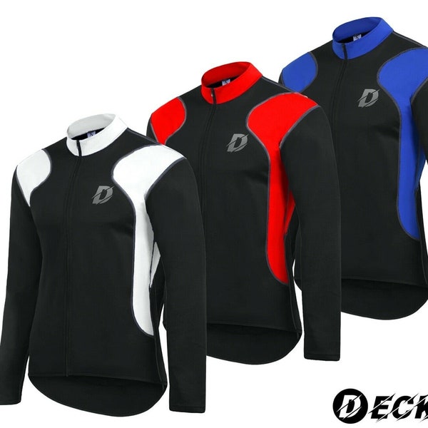 New Mens Cycling Jersey Long Sleeves Thermal Outdoor Winter Bicycle Fleece Shirt