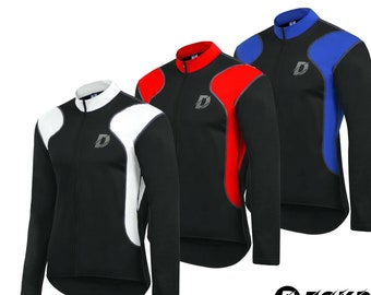 Nueva camiseta de ciclismo de manga larga para hombre, térmica, para actividades al aire libre, ideal para invierno.