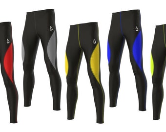 Mallas de compresión para hombre: Capa base transpirable para gimnasio, yoga y running