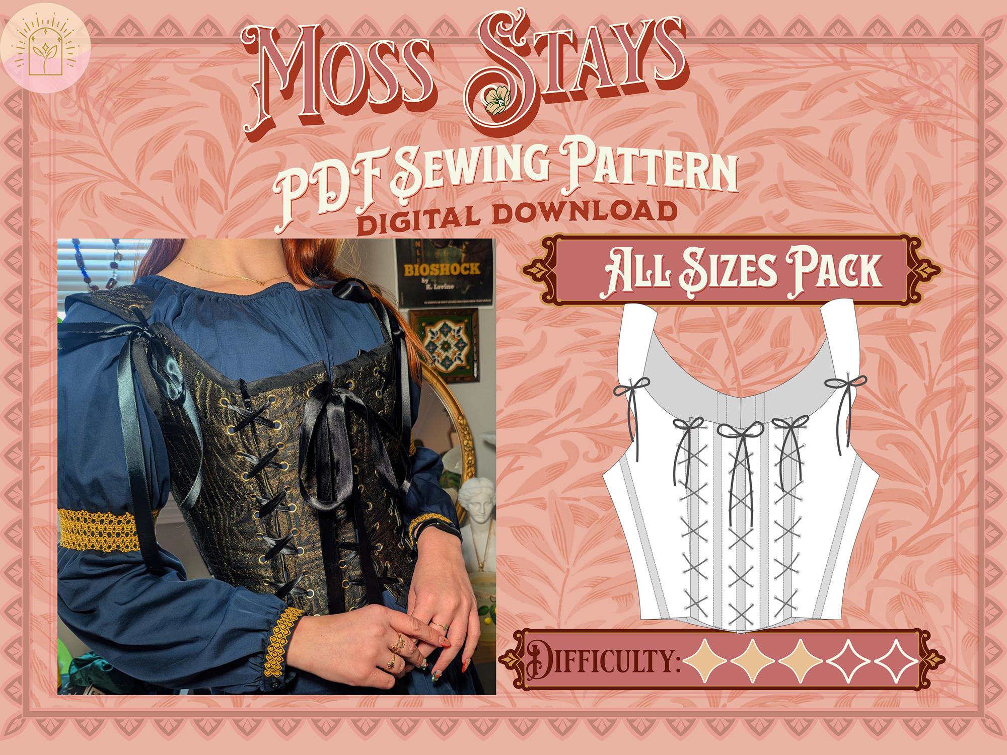 Moss Stays Sewing Pattern Pack - Straight, Mid, and Plus Sizes ...