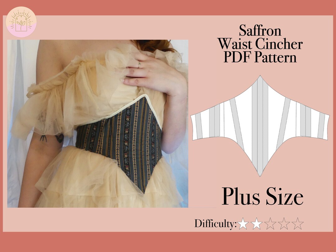 Saffron Waist Cincher Pattern Plus Size Digital Download Etsy