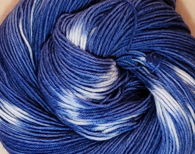 Hand Dyed Yarn - Midnight Clear - 100% Superwash BFL DK Yarn