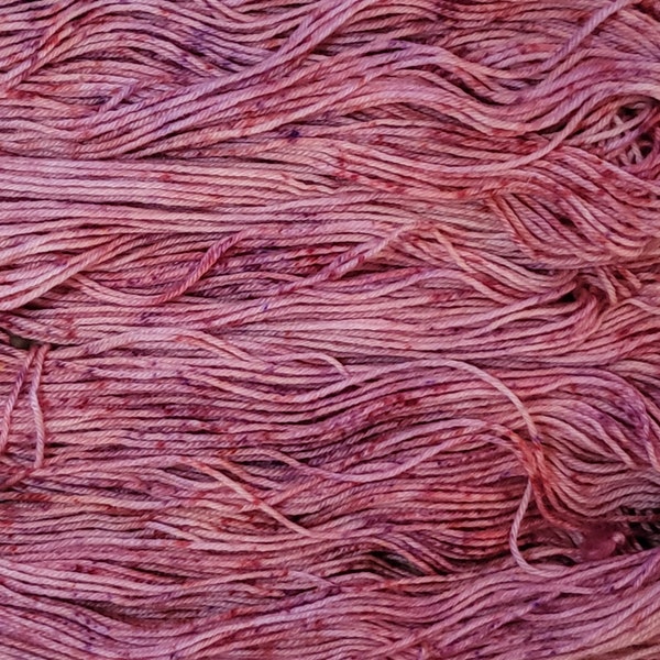 Hand Dyed Yarn - Cranberry Cake - 100% Superwash BFL DK