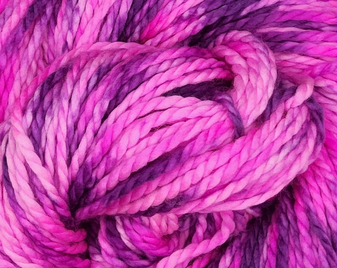 Hand Dyed Yarn - Barbee Bright - Bulky Superwash Merino Wool Yarn