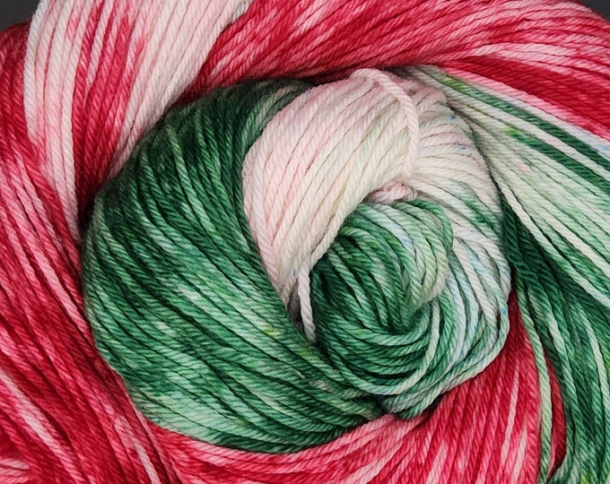 Hand Dyed Yarn - Tis The Season - Worsted Fine Superwash Merino Wool Yarn
