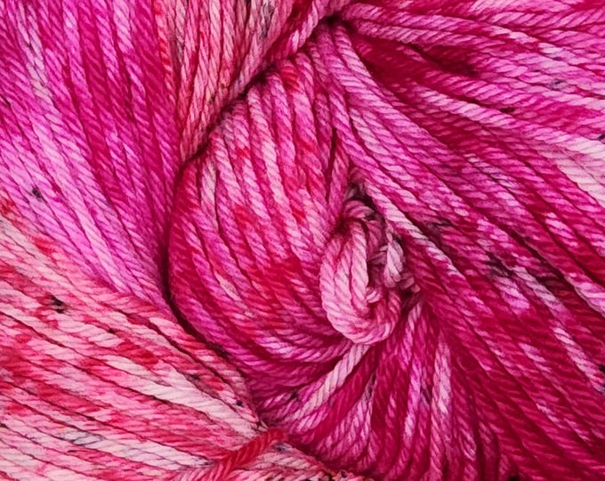 Hand Dyed Yarn - Magenta Rush - Merino Cashmere Blend DK Yarn