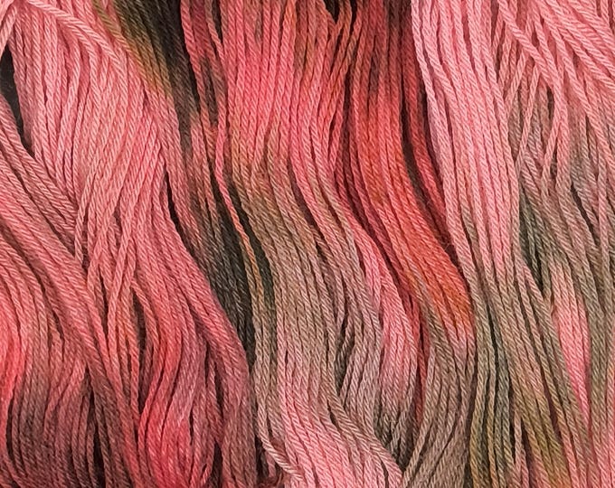 Hand Dyed Yarn - Red Barn - Merino Mohair Sock Weight Yarn