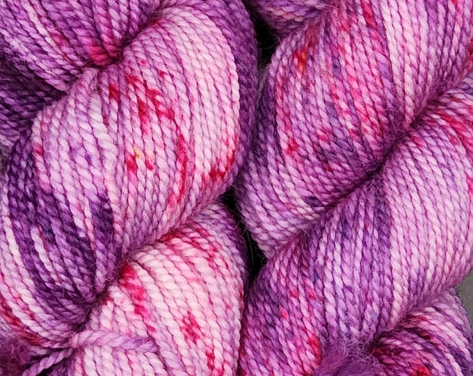 Hand Dyed Yarn - Rock Candy - Worsted Merino Alpaca Blend Yarn