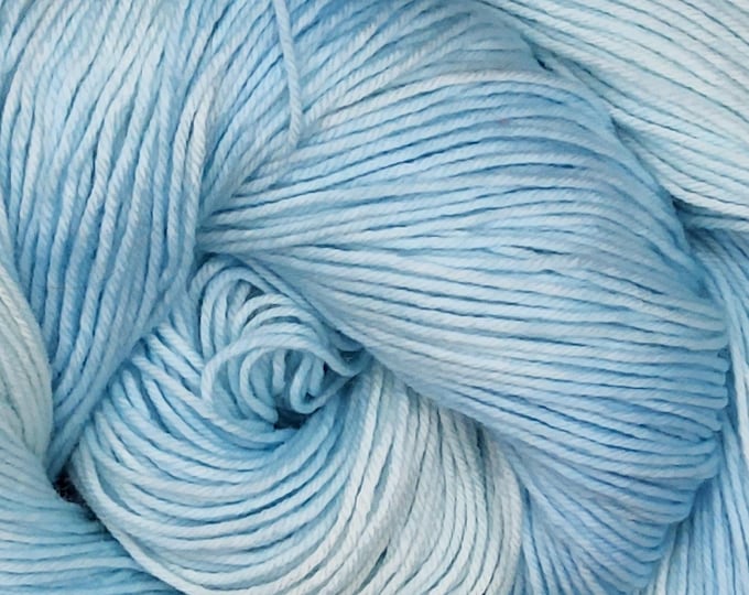 Hand Dyed Yarn - Posh Pastels Blue - Merino Nylon Sock Weight Yarn