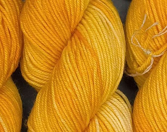 Hand Dyed Yarn - Oo-Orangey - 50g Merino Nylon Sock Weight Yarn