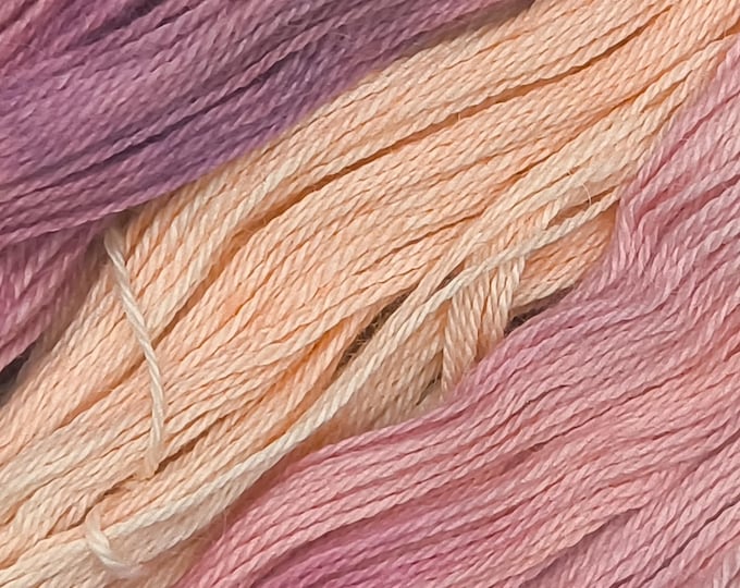 Hand Dyed Yarn - Rosey Peach - Sport Weight Baby Alpaca Yarn