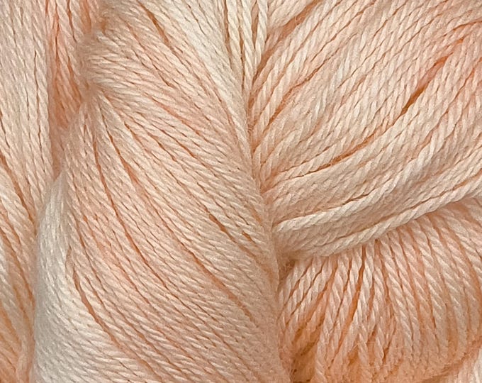 Hand Dyed Yarn - Creamy Peach - Sport Weight Baby Alpaca Yarn