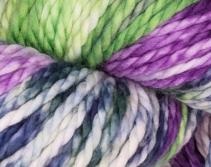 Hand Dyed Yarn - Lime Rickey - Bulky Superwash Merino Wool Yarn