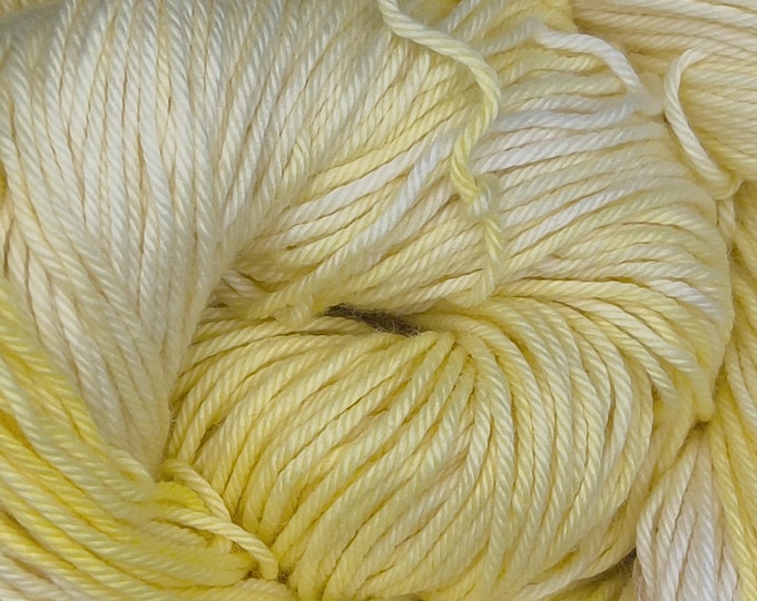 Hand Dyed Yarn - Buttered Popcorn - 100% Organic Cotton DK Weight Yarn
