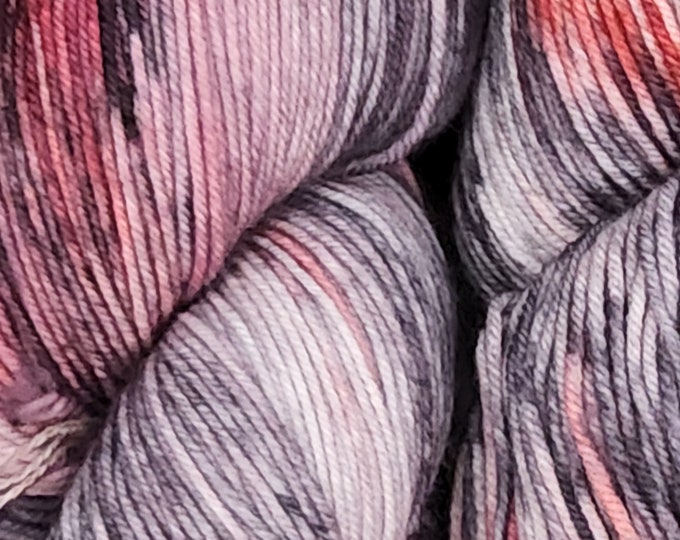 Hand Dyed Yarn - Where There's Smoke... - Sock Weight Merino Nylon Blend Yarn