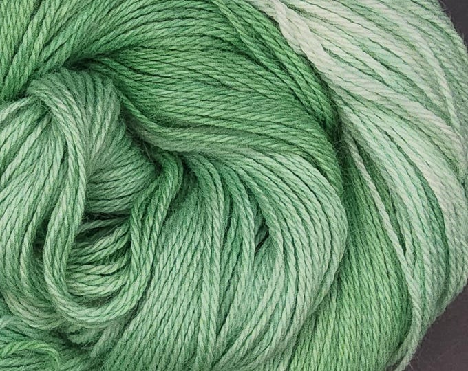 Hand Dyed Alpaca Yarn - Pea Shoot - 100% Sport Weight Baby Alpaca