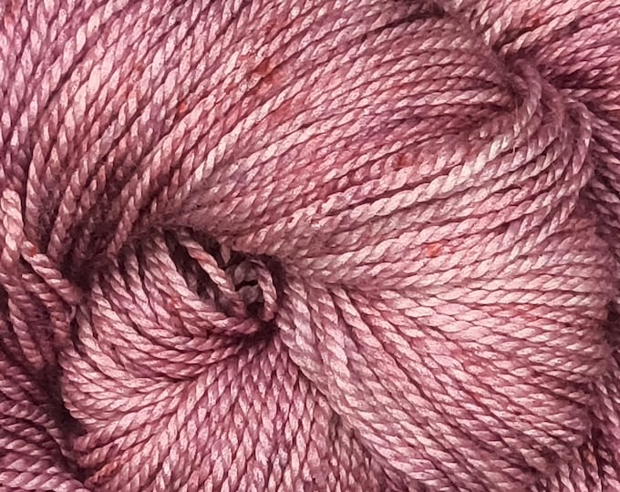 Hand Dyed Yarn - Burgundy Glaze - Merino Silk Blend DK Yarn