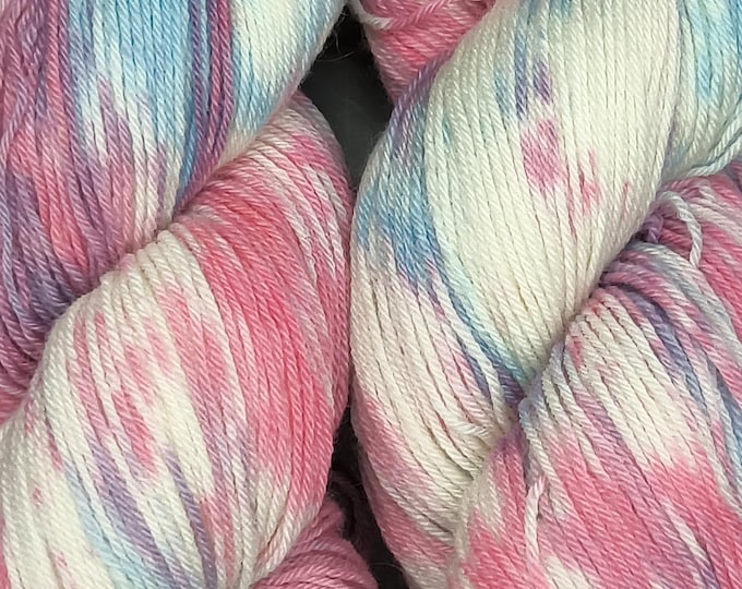 Hand Dyed Yarn - Unicorn Fluff - Merino Mohair Sock Weight Yarn