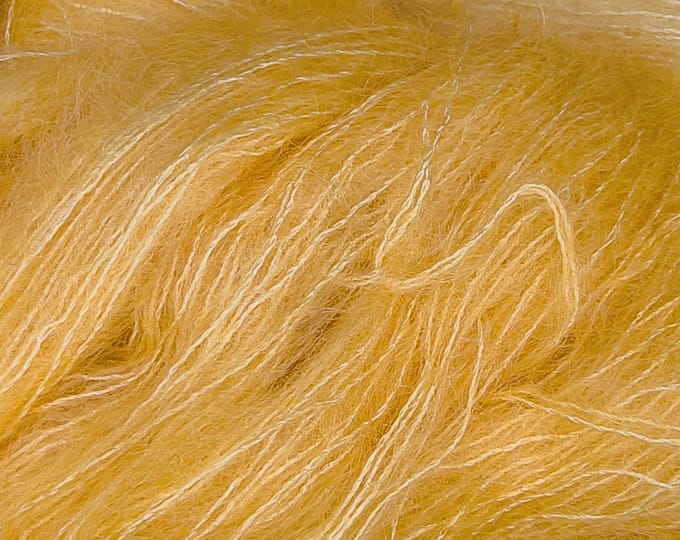 Hand Dyed Yarn - Sunny Disposition - Mohair Silk Blend Lace Weight Yarn