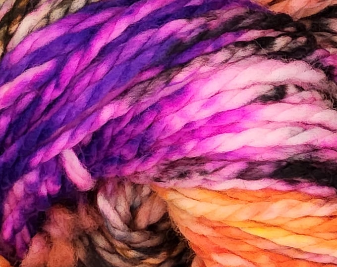 Hand Dyed Yarn - Spooky- Bulky Superwash Merino Wool Yarn