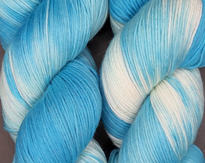 Hand Dyed Yarn - Turquoise Dream - Sock Weight Merino Yak Blend Yarn