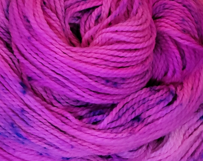 Hand Dyed Yarn - Pink Fizz - Aran Weight Superwash Merino Wool Yarn
