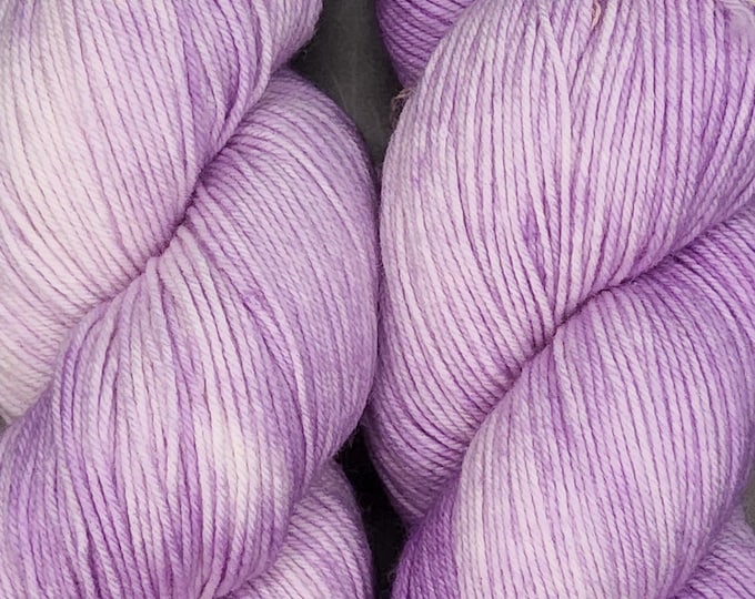 Hand Dyed Yarn  - Posh Pastels Purple - Merino Nylon Sock Yarn