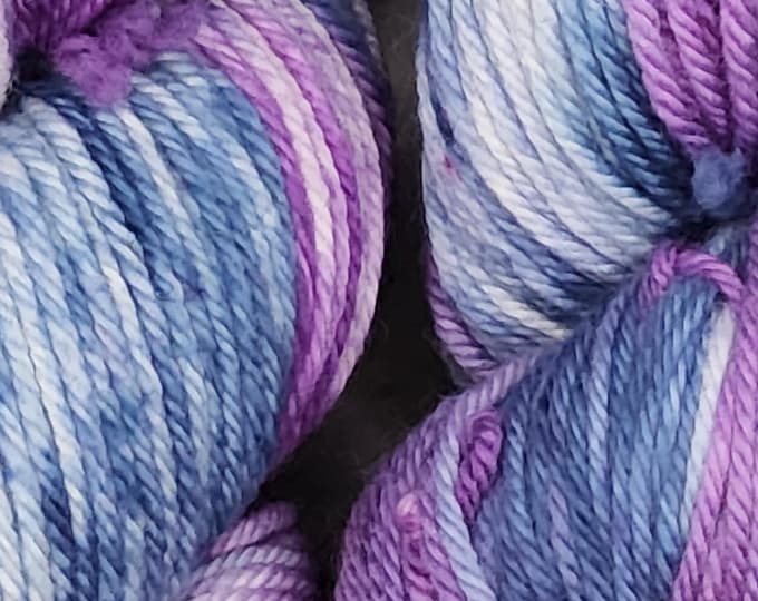 Hand Dyed Yarn - Burple - Worsted Merino