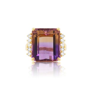 Frohe Weihnachten, Ametrin-Smaragd, so schöner Ring, Mutter-Ring, Geburtstagsgeschenk-Ring, Liebesring, Zweck-Ring, Versprechensring, Ring für alle Frauen