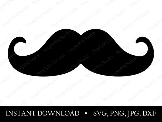 Bigote blanco y negro svg png jpg dxf Para imprimir en - Etsy México