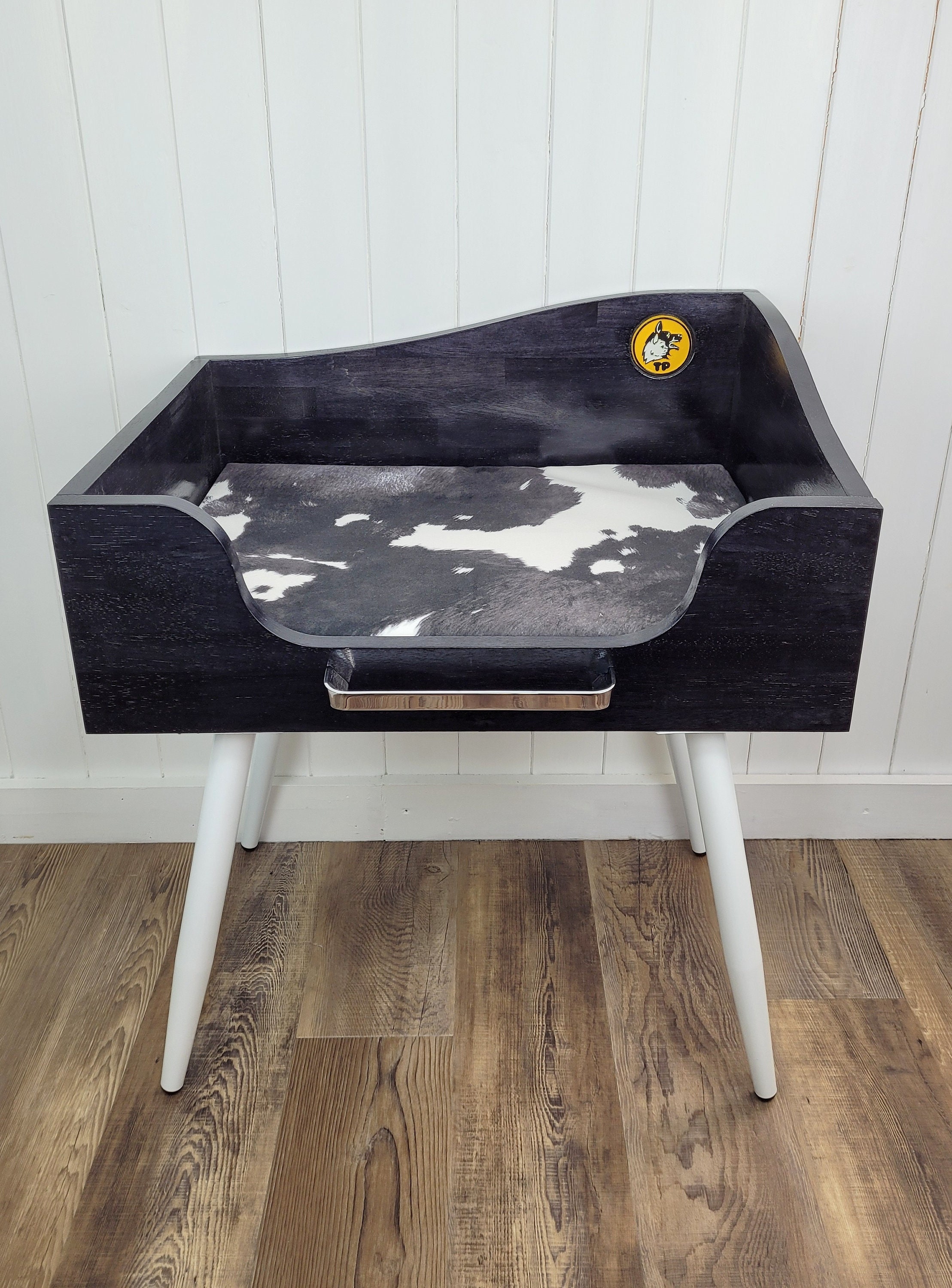 Ronronnier Frimeur avec Coussin Vache | Panier Pour Chat de Luxe/Original Chic