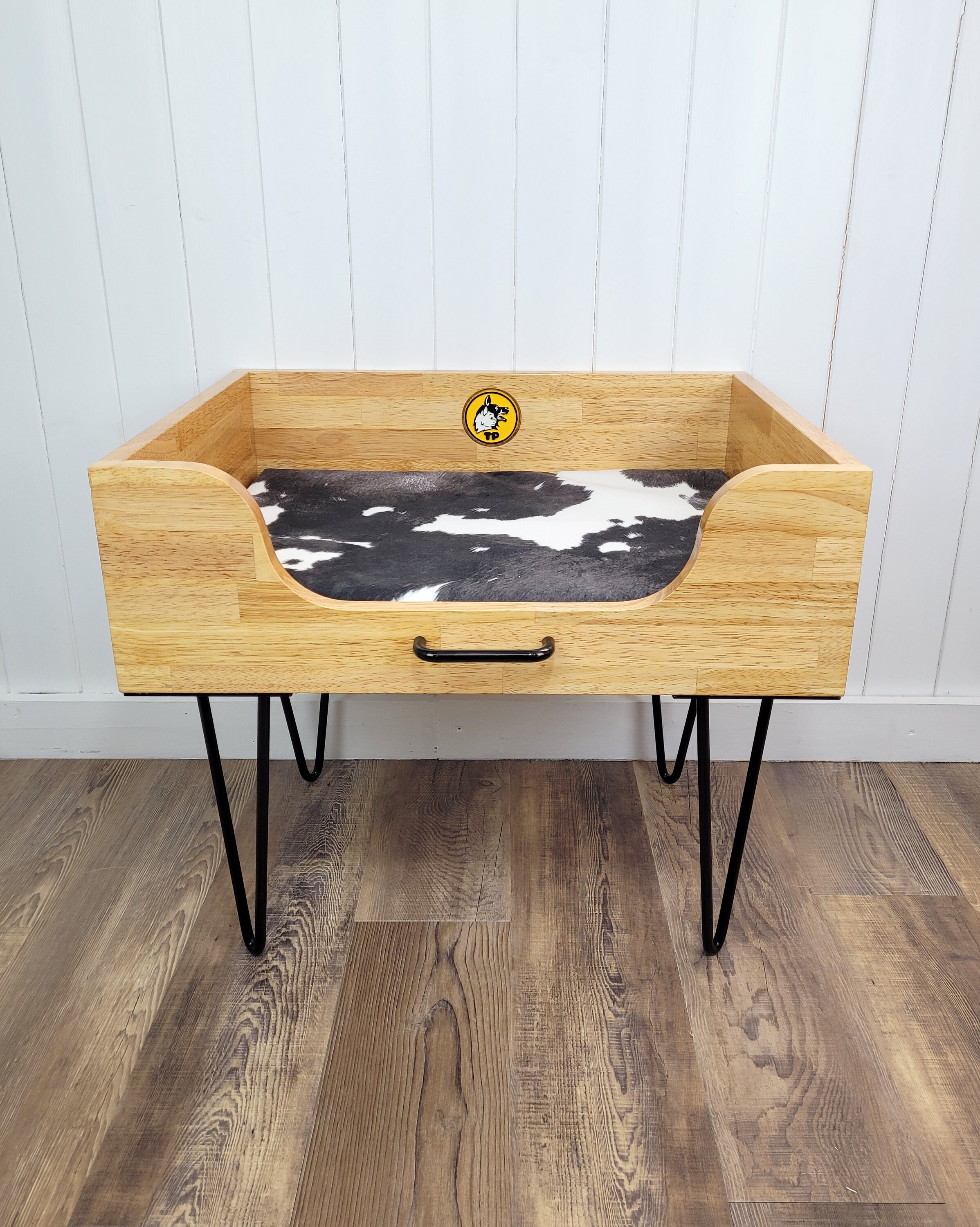 Ronronnier Parisien avec Coussin Vache | Panier Pour Chat de Luxe/Original Panier Chic