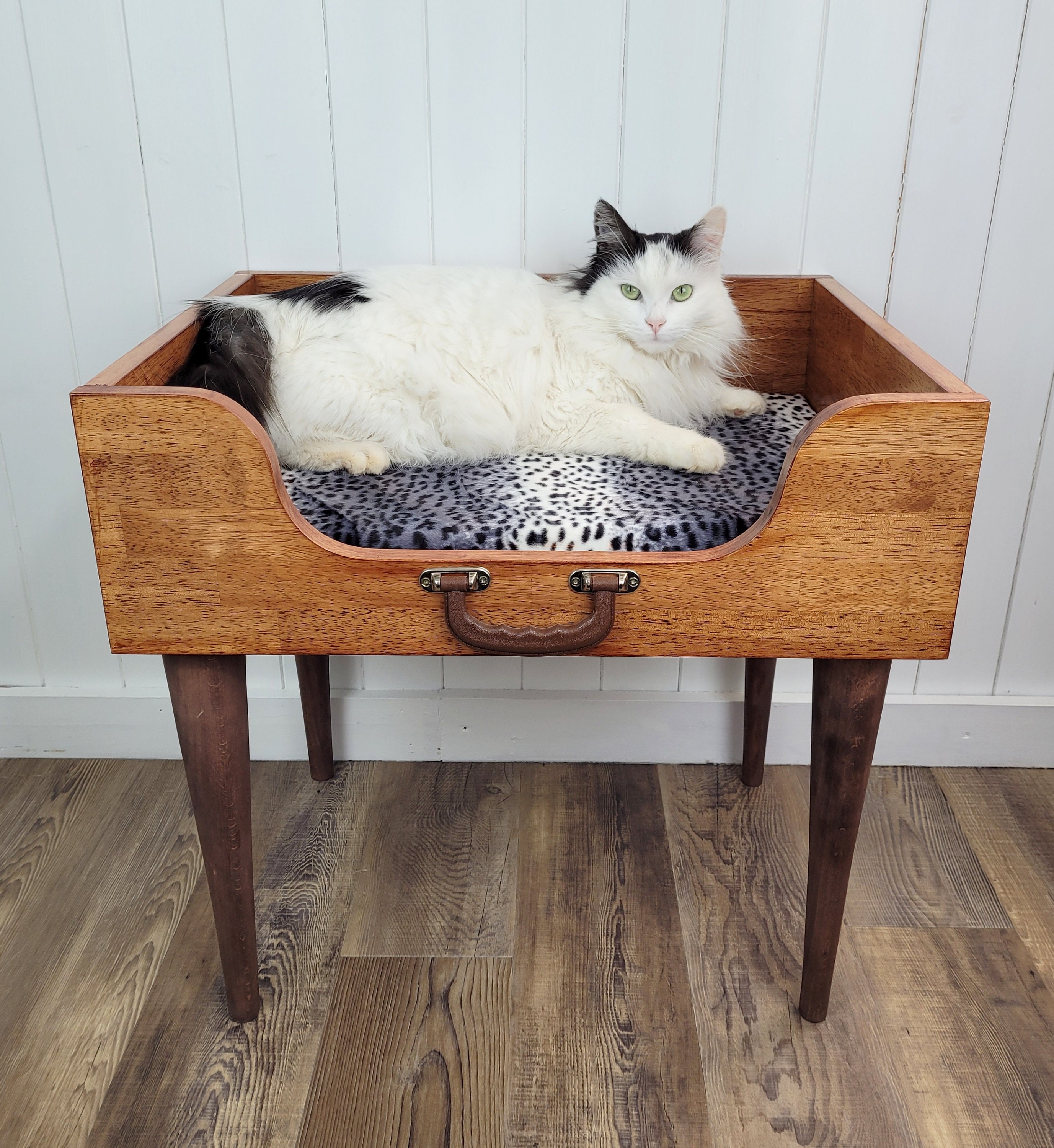Ronronnier Baroudeur avec Coussin Lynx | Panier Pour Chat de Luxe/Original Chic