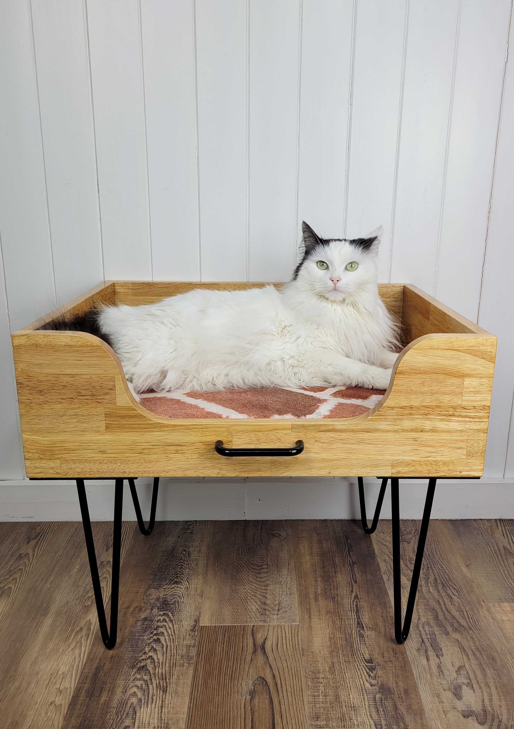 Ronronnier Parisien avec Coussin Girafe | Panier Pour Chat de Luxe/Original Panier Chic