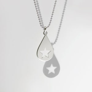 Conan Gris Acero Inoxidable Sólido Encontrado Heaven Star Colgante y Cadena de Bolas Diseño de Canción Sin Fin Copia Regalo Joyería Púa de Guitarra imagen 2