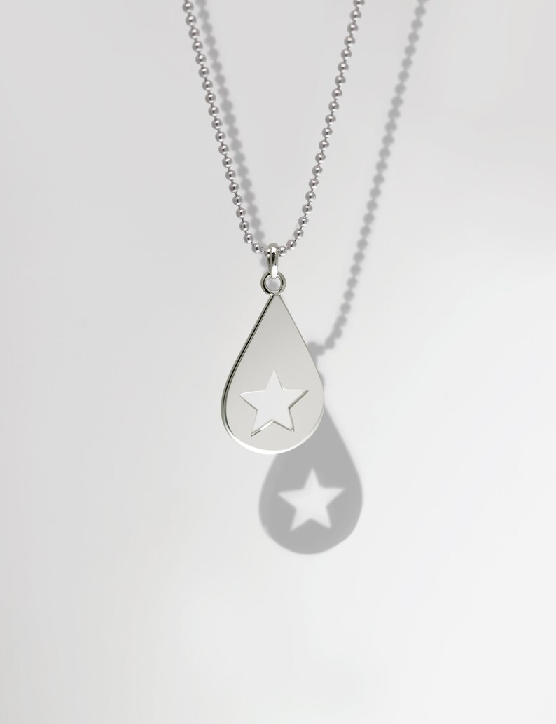 Conan grijs massief roestvrij staal Found Heaven Star hanger en kogelketting Never Ending Song Design Copy Gift Sieraden Gitaarplectrum afbeelding 2