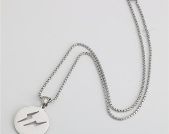 Lightning Pendant Necklace (Titanium Steel)