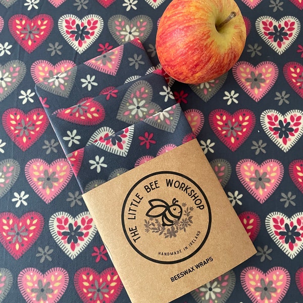 BEESWAX FOOD WRAPS. 100% natural Reusable Zero waste Environmentally friendly Plastic free Eco friendly gift. Handmade in Ireland