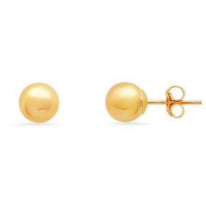 Ball Stud Earrings For Women | 10k Solid Gold Ball Stud Earrings for Girls | 10k Yellow Gold Earrings For Ladies | Ball Shape Earrings