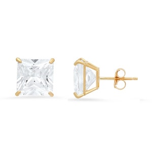 Gold Stud Earrings For Women | 10k Solid Gold Stud Earrings For Girls | 10k Solid Yellow Gold Earrings For Ladies | 4mm | 6mm | 8mm