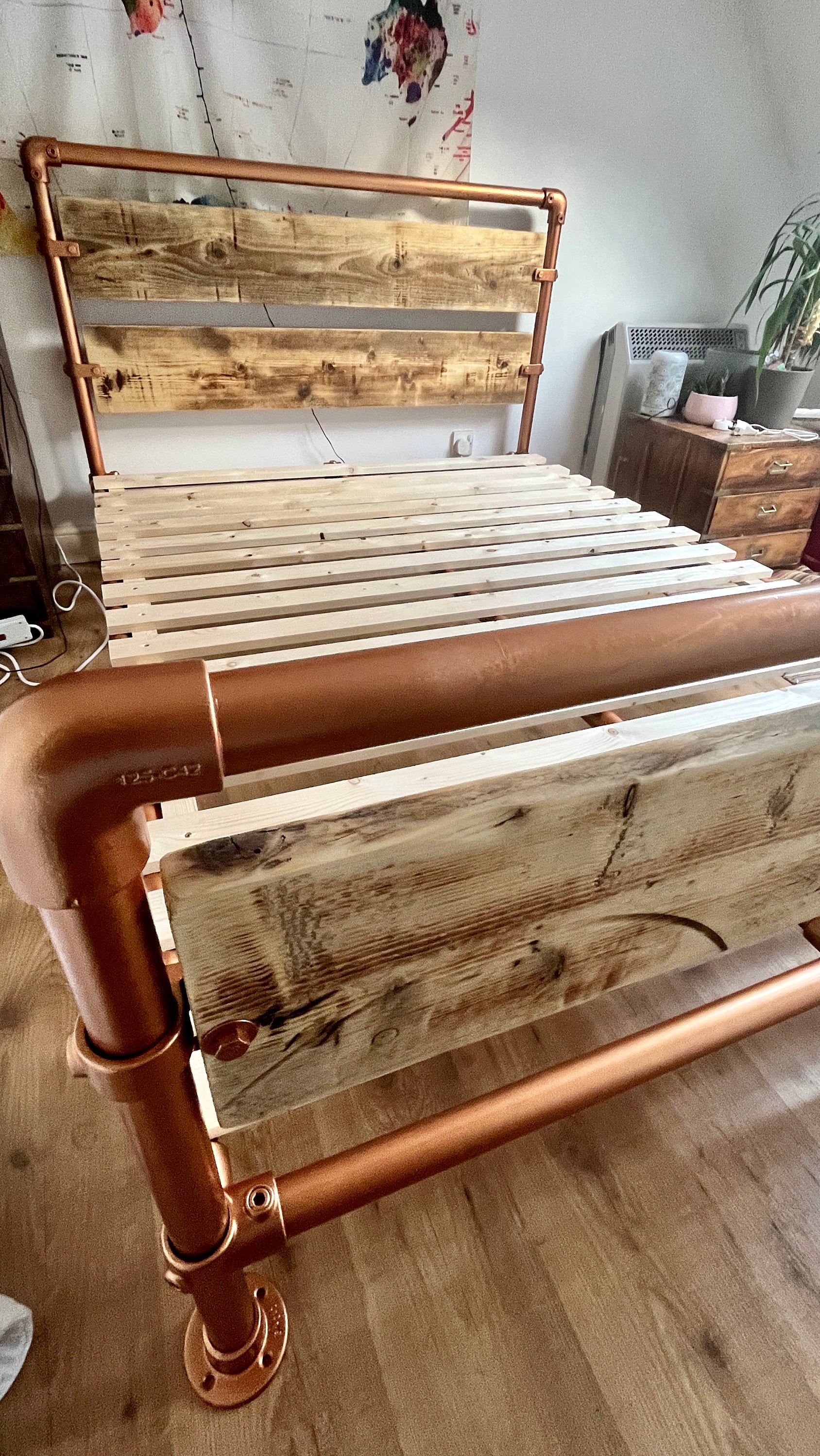 Copper pipe cheap bed frame