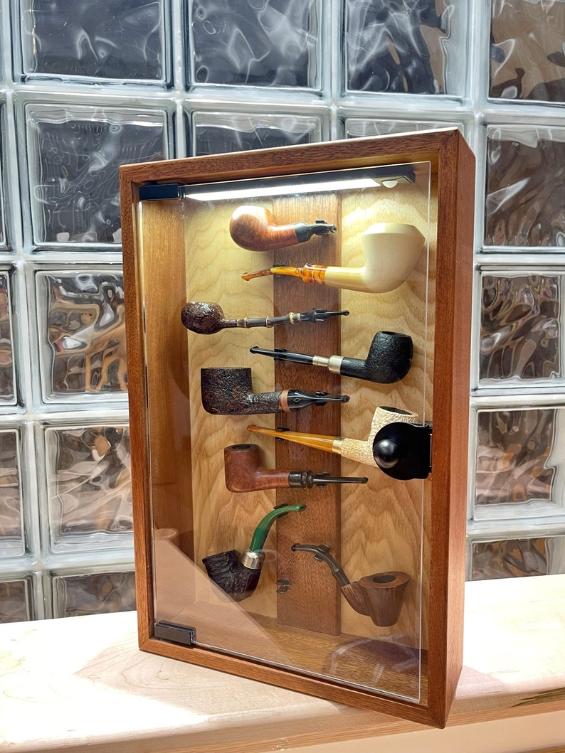 Tobacco Pipes Display Case with Lighting Etsy