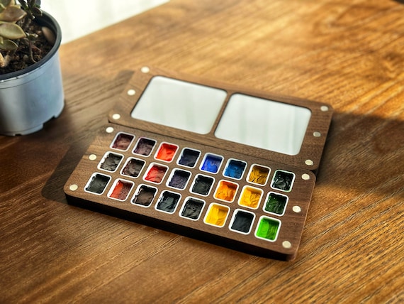 24 Well Paint Palette Mixing Pallet Palette Tray Watercolor Artists Oil  Painting
