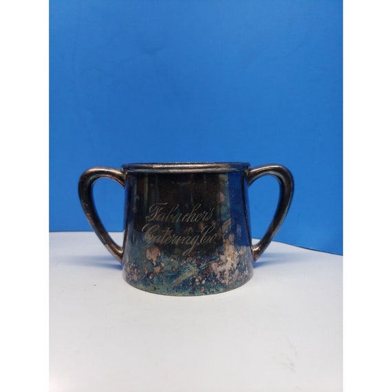 Vtg Barbour Silver Co. Quadruple Silverplate Handles Lid Engraved