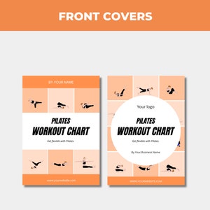 Pilates Workout Chart, Exercise Chart, PLR Digital Products, Canva eBook Template, Done For You Editable Template For Your Coaching Business