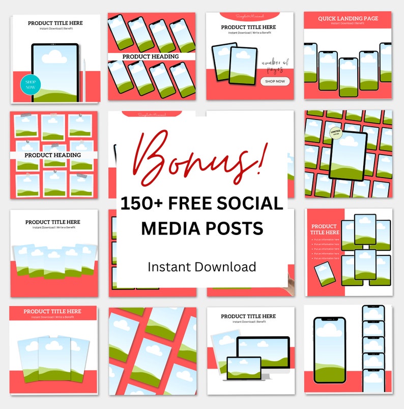 Pilates Workout Chart, Exercise Chart, PLR Digital Products, Canva eBook Template, Done For You Editable Template For Your Coaching Business